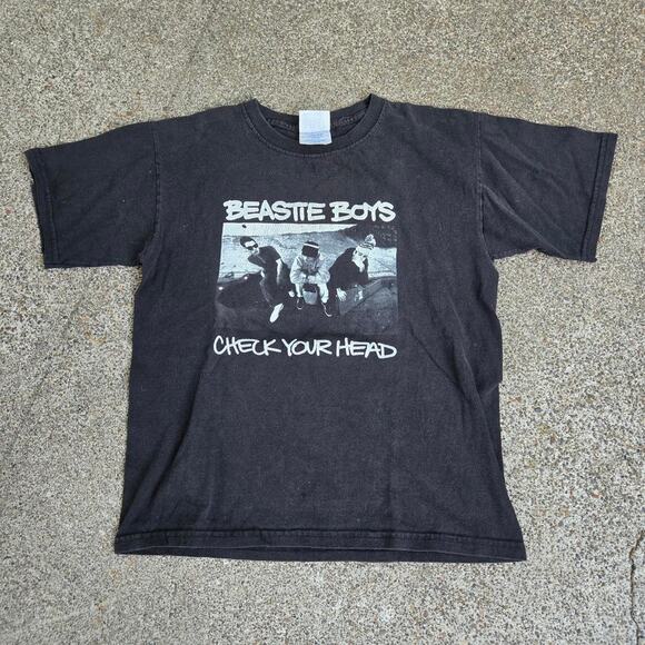 Vtg Y2k BEASTIE BOYS Check Your Head Photo Graphic Print Hip Hop Rap T Shirt - Picture 1 of 6